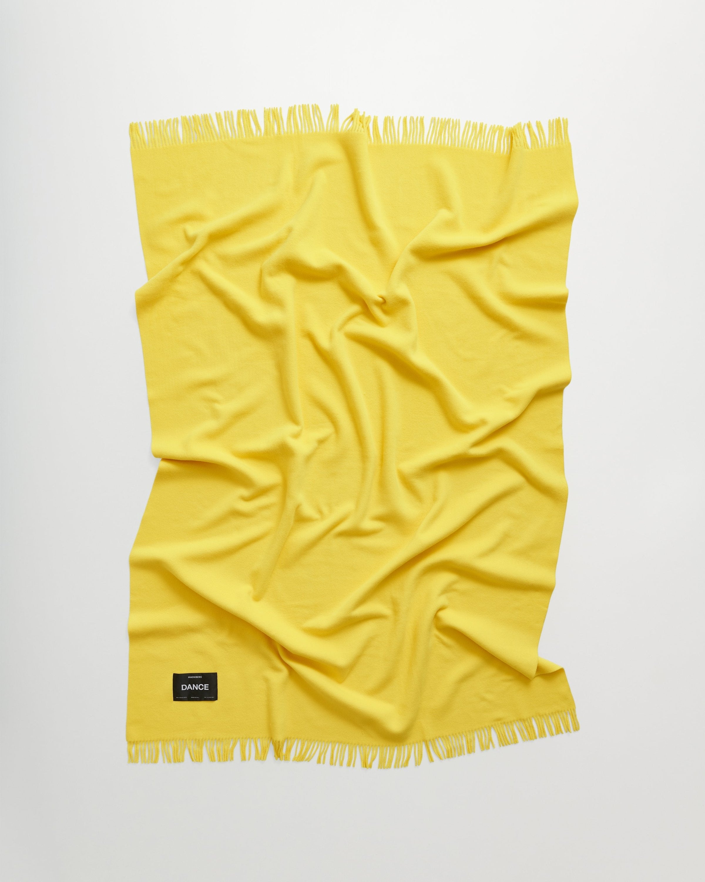 Bold blanket | Surf yellow Virgin wool
